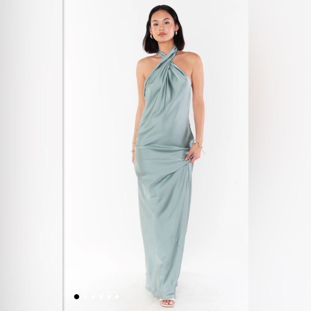 Show Me Your MuMu Silver Sage Luxe Maxi Dress